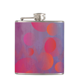 Funky Bold Fire and Ice Geometric Grunge Design Hip Flasks