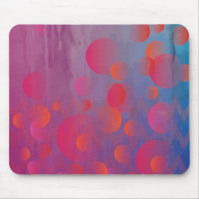 Funky Bold Fire and Ice Geometric Grunge Design Mouse Pads