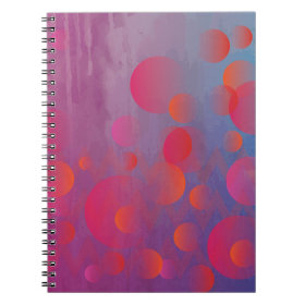 Funky Bold Fire and Ice Geometric Grunge Design Spiral Note Books