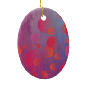 Funky Bold Fire and Ice Geometric Grunge Design Christmas Tree Ornaments