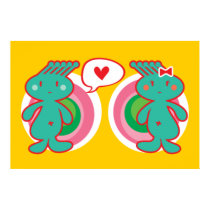 Funky Boy Loves Girl Poster posters