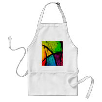 Funky Bright Abstract Art Painting Aprons