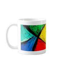 Funky Bright Abstract Art Painting Coffee Mug