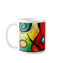 Funky Bright  Abstract Art Painting Mug