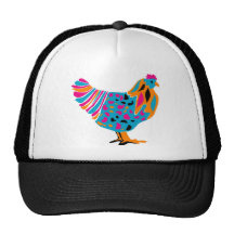 Funky Bright Chicken Trucker Hats