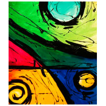 Funky Bright Colors Abstract Art t-shirts