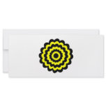 Funky bright yellow and black flower. rack cards