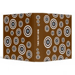 Funky brown retro circles binder