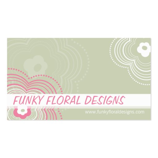 FUNKY BUSINESS CARD :: funky flower 10L (front side)