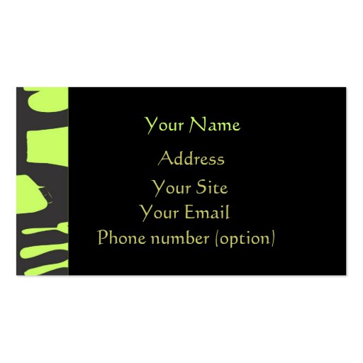 Funky Business Card Template (back side)