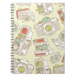 funky cameras spiral note book