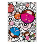 Funky Cards with Japanese Kokeshi Dolls