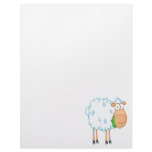 funky cartoon white sheep custom letterhead