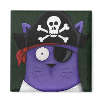 Funky Cats... Cap'n Cat Sparrow Magnet
