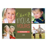 Funky Cheers Holiday Photo Cards invitations