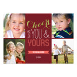 Funky Cheers Holiday Photo Cards invitations