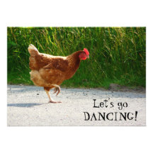 Funky Chicken - Let's Go Dancing! Custom Invite
