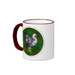 Funky Chicken with Rooster warning mugs