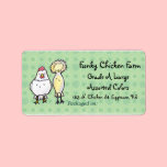Funky Chickens Egg Label labels