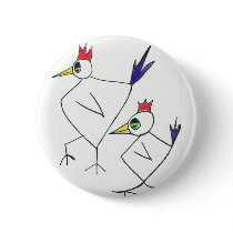 funky chooks Round Button