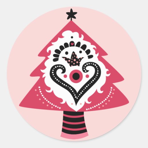 Funky Christmas Tree Stickers