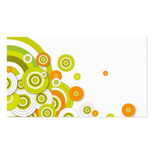 Funky circles business card design (back side)