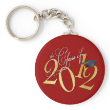 Funky Class of 2012 (Silver and Gold) Key-chains zazzle_keychain