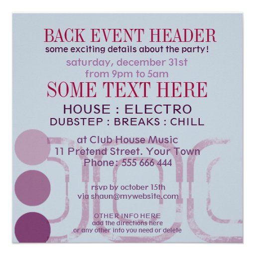 Funky Club DJ Dance Party w/ Photos Invitations