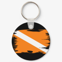 Funky Colored Dive Flag keychains by DiversDen Funky Colored Dive Flag keychains