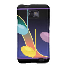 funky colorful music notes design samsung galaxy cover