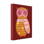 Funky Colorful Owl Art on Canvas - Ready to Hang! Gallery Wrapped Canvas