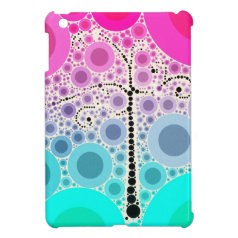 Funky Colorful Scroll Tree Circles Bubbles Pop Art Cover For The iPad Mini