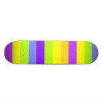 Funky colorful stripes custom skateboard