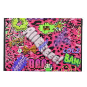 funky comic allover,pink powis iPad air 2 case