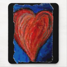 Funky Cool Artsy Heart - romantic mousepad