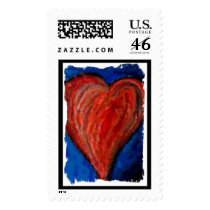 Funky Cool Artsy Heart - Valentines Day stamp