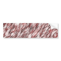 Funky & Cool Red and Black Fractal Pattern Design Bumper Stickers