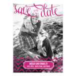 Funky Couple Save The Date Card - Bright Pink invitations