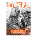 Funky Couple Save The Date Card - Orange invitations