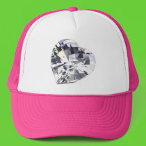 Funky Crystal Heart Cap hats by jaceyevans Funky Crystal Heart Cap hats