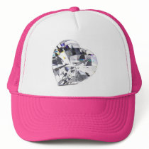 Funky Crystal Heart Cap hats by jaceyevans Funky Crystal Heart Cap hats