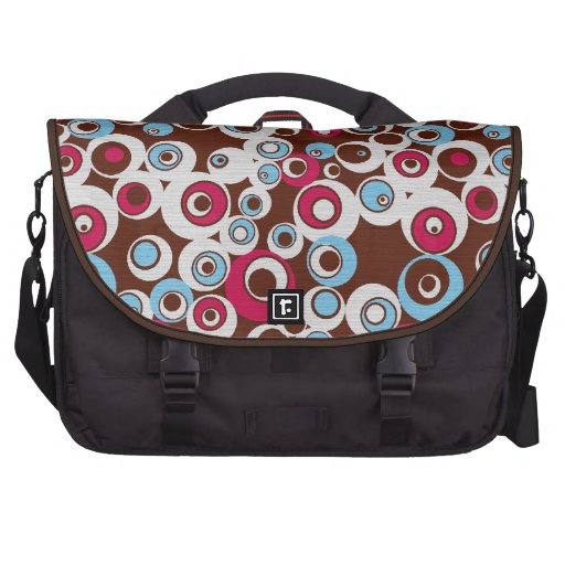 Funky Cute Colorful Retro Circles Laptop Bag Zazzle