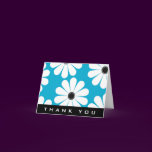 Funky Daisies (Blue) Thank You Card