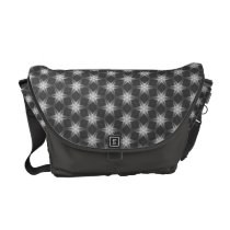 Funky Dark Star Kaleidoscope pattern messenger bag rickshaw messenger bags