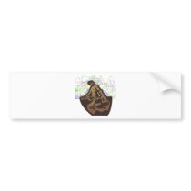 funky deejay vector design bumper sticker