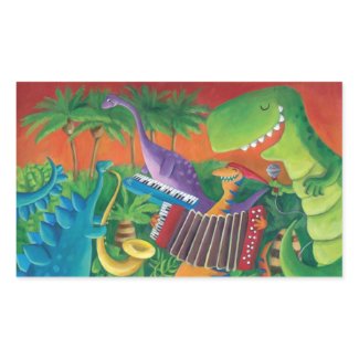 Funky Dinosaur Band Stickers