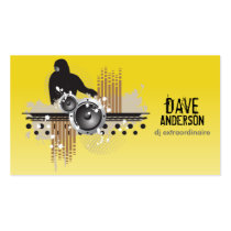 Funky Disc Jockey (DJ) Grunge Business Card
