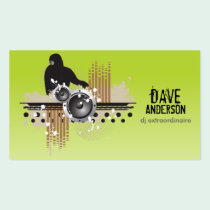 Funky Disc Jockey (DJ) Grunge Business Card business cards