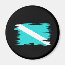 Funky Dive Flag Refrigerator Magnet