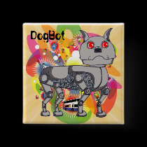 Funky DogBot Badge buttons